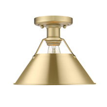 Golden 3306-FM BCB-BCB - Yep by Golden Lighting Orwell 1-light Flush Mount in Brushed Champagne Brass